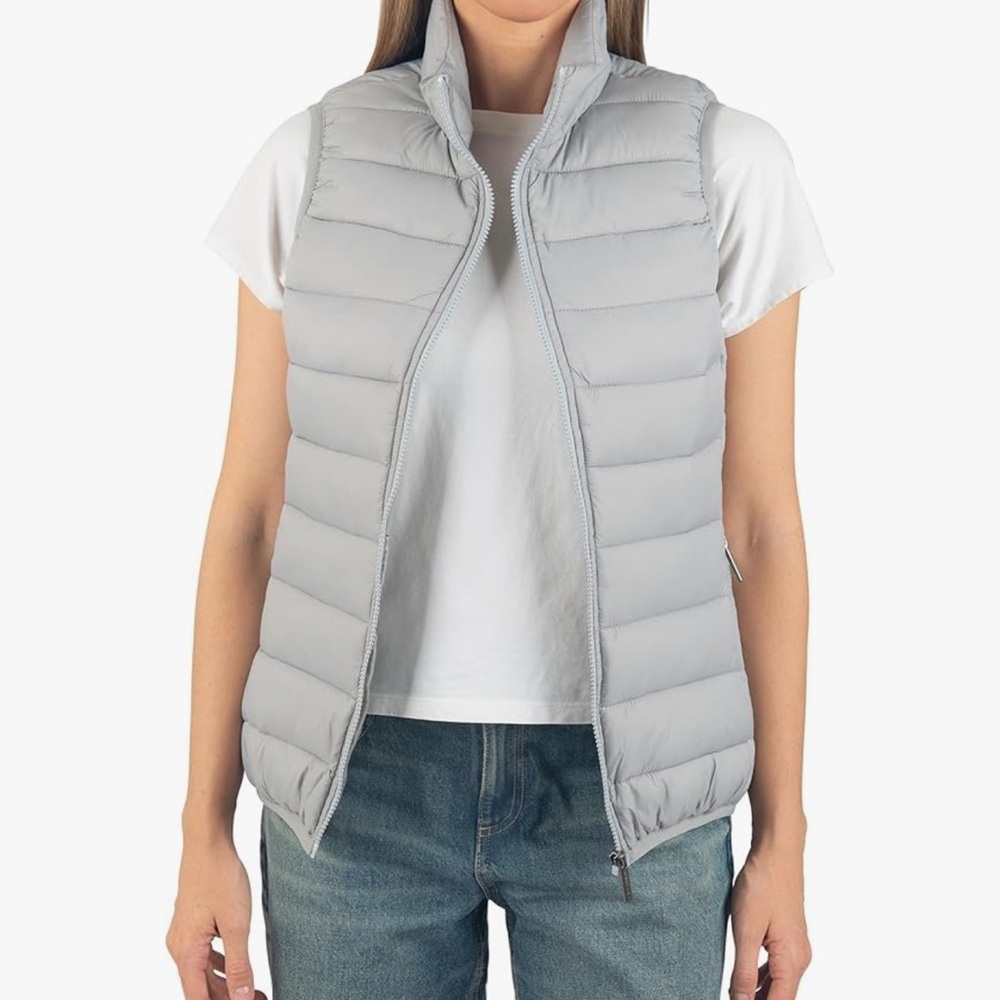 NWOT. Alpine Swiss Gray Puffer Vest